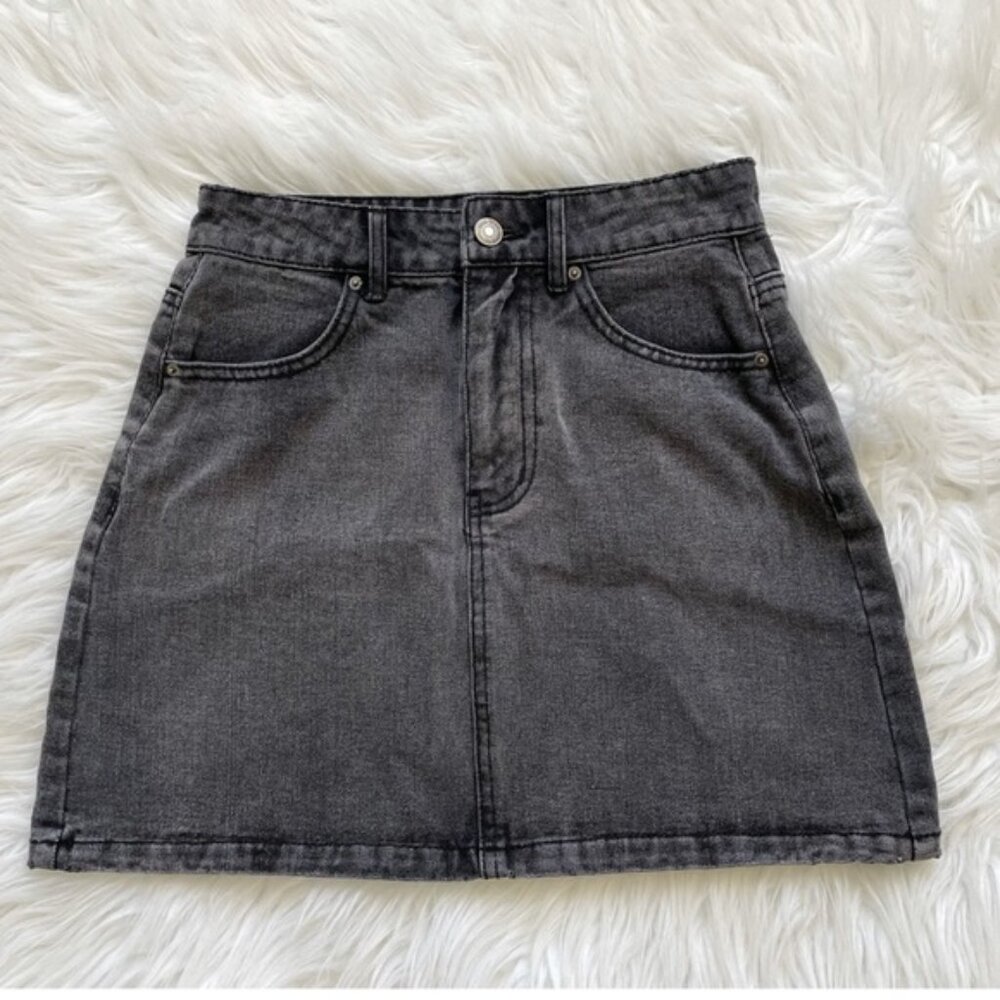 F21 Gray Denim Skirt